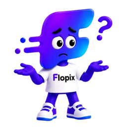 Mascotte Flopix proposant son aide pour créer votre site